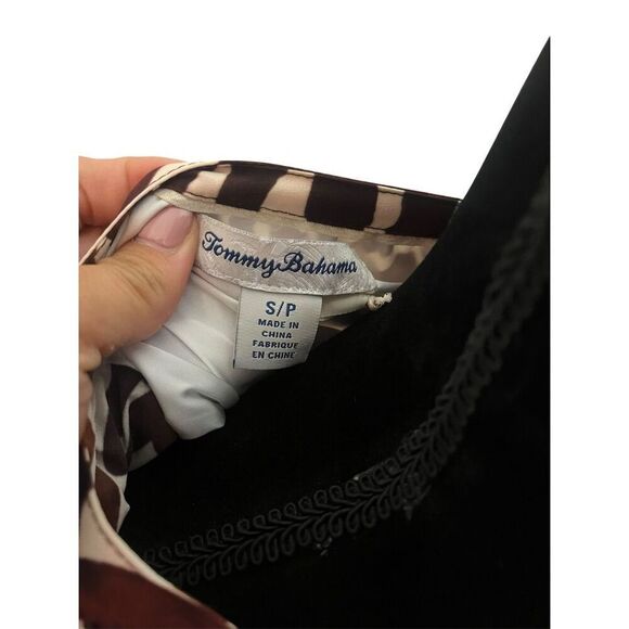 NWT TOMMY BAHAMA FUN ZEN ZEBRA PRINTED MIDI DRESS BROWN/TAN WOMENS SIZE SMALL - Picture 12 of 13